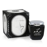 Dirham Silver (Arabian ) 80g Bukhoor Incense by Ard Al Zaafaran incense pack front view