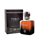 Proud Of You Absolute 100ml Eau de Parfum by Fragrance World bottle and box