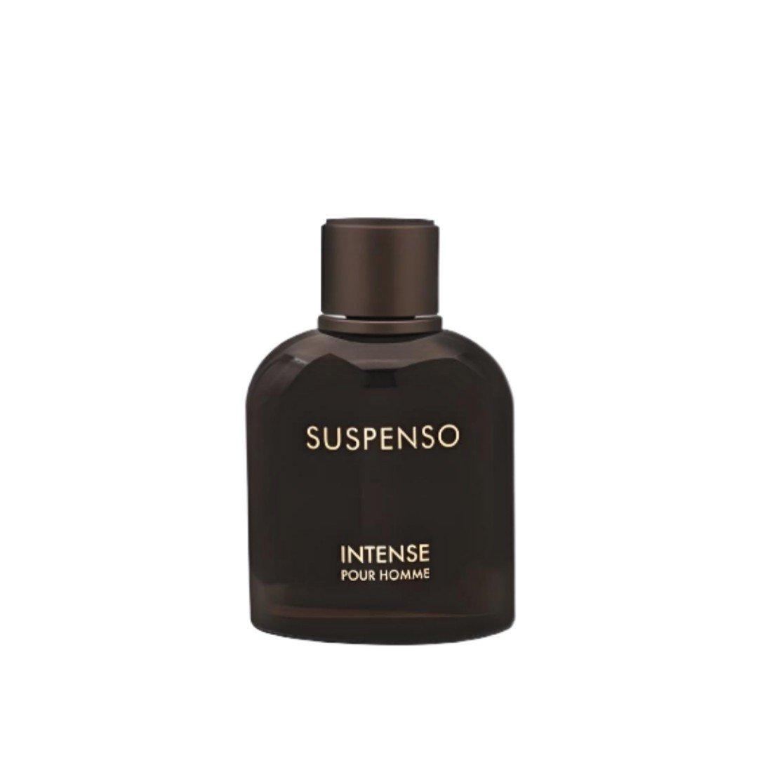 Suspenso Intense 100ml Eau de Parfum by Fragrance World fragrance packaging front view