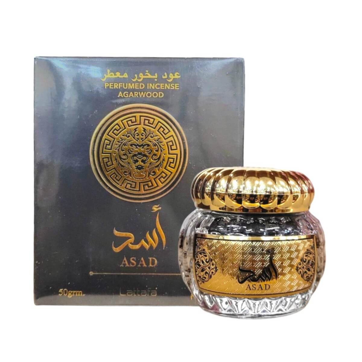 Asad (Arabian ) 50g Bukhoor Incense by Lattafa bakhoor incense packaging