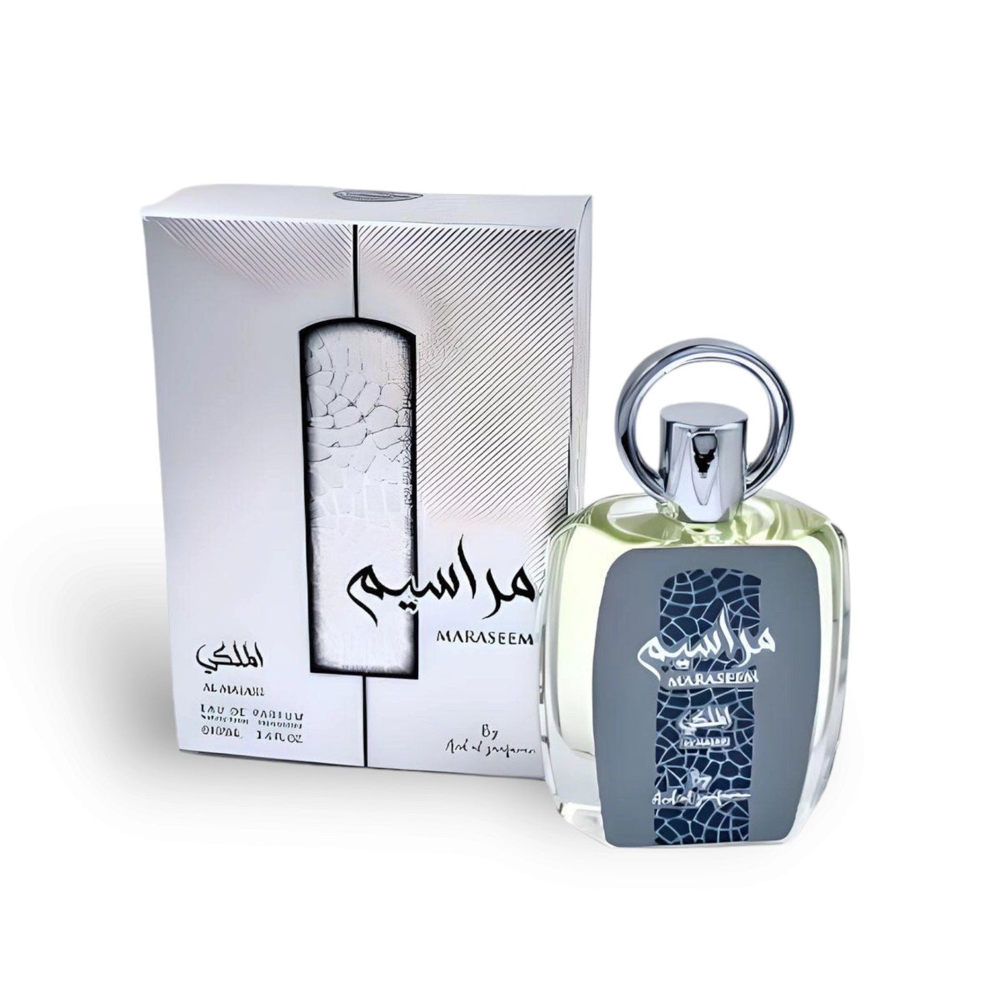 Maraseem Al Malaki 100ml Eau de Parfum by Ard Al Zaafaran bottle and box