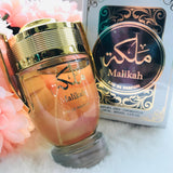 Malikah 100ml Eau de Parfum by Ard Al Zaafaran perfume bottle close up