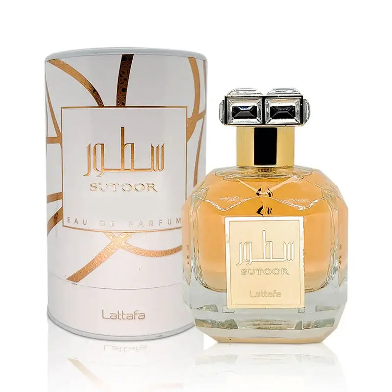 Sutoor 100ml Eau de Parfum by Lattafa bottle and box