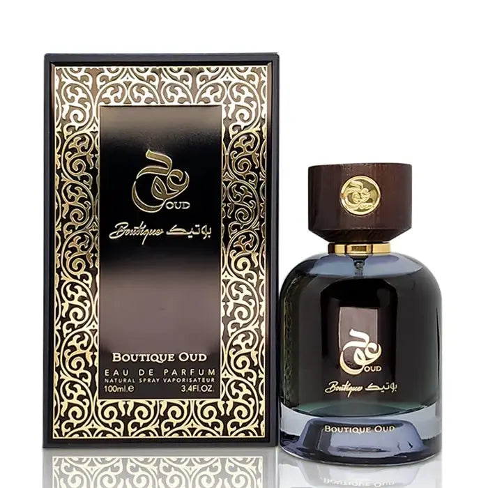 Boutique Oud 100ml Eau de Parfum by Ard Al Zaafaran bottle and box