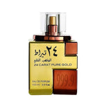 24 Carat Pure Gold 100ml Eau de Parfum by Lattafa perfume bottle close up