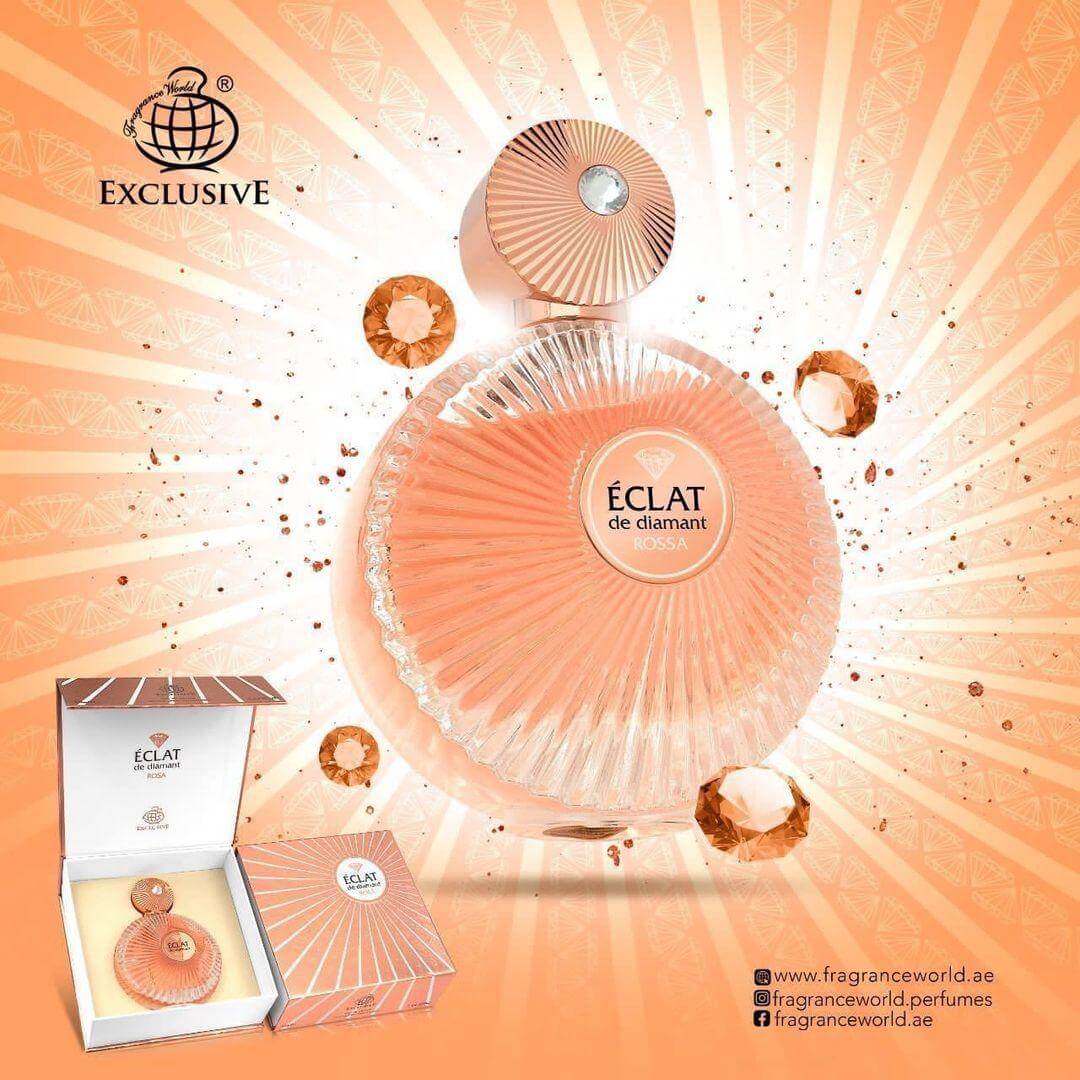 Eclat De Diamant Rossa 100ml Eau de Parfum by Fragrance World perfume bottle close up