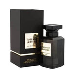 Tuscany Leather 80ml Eau de Parfum by Fragrance World bottle and box