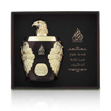 Ghala Zayed Luxury Gold 100ml Eau de Parfum by Ard Al Khaleej perfume bottle close up