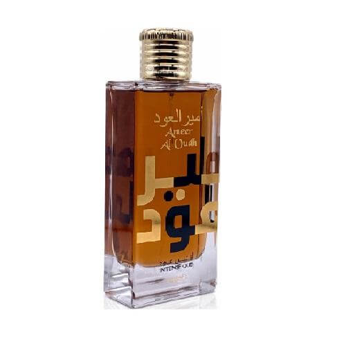 Ameer Al Oudh Intense Oud 100ml Eau de Parfum by Lattafa bottle and box