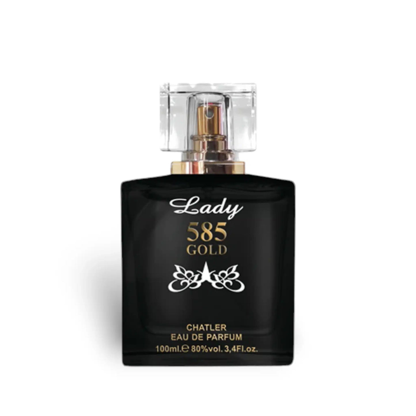 585 Gold Lady 100ml Eau de Parfum by Chatler fragrance packaging front view