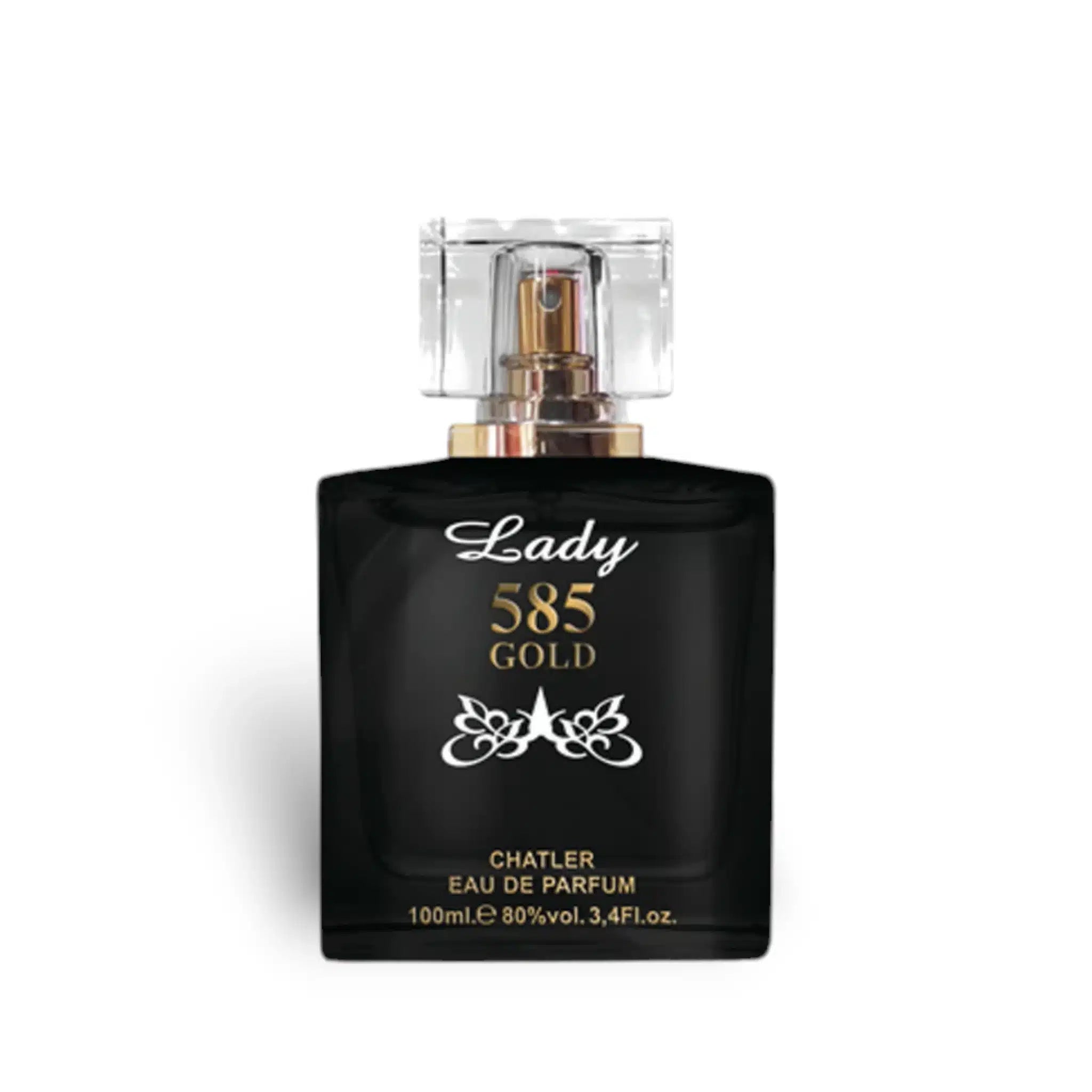 585 Gold Lady 100ml Eau de Parfum by Chatler fragrance packaging front view