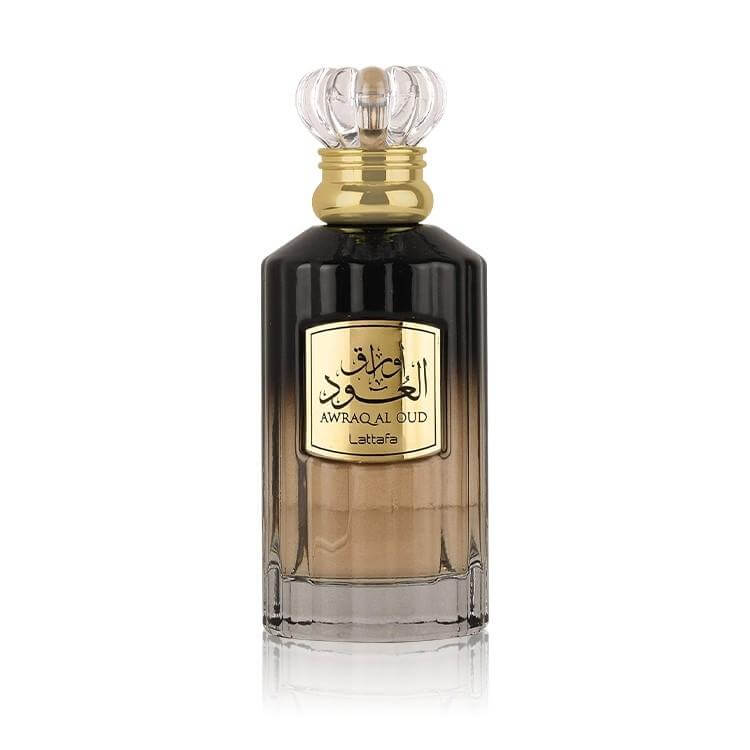 Awraq Al Oud 100ml Eau de Parfum by Lattafa fragrance packaging front view