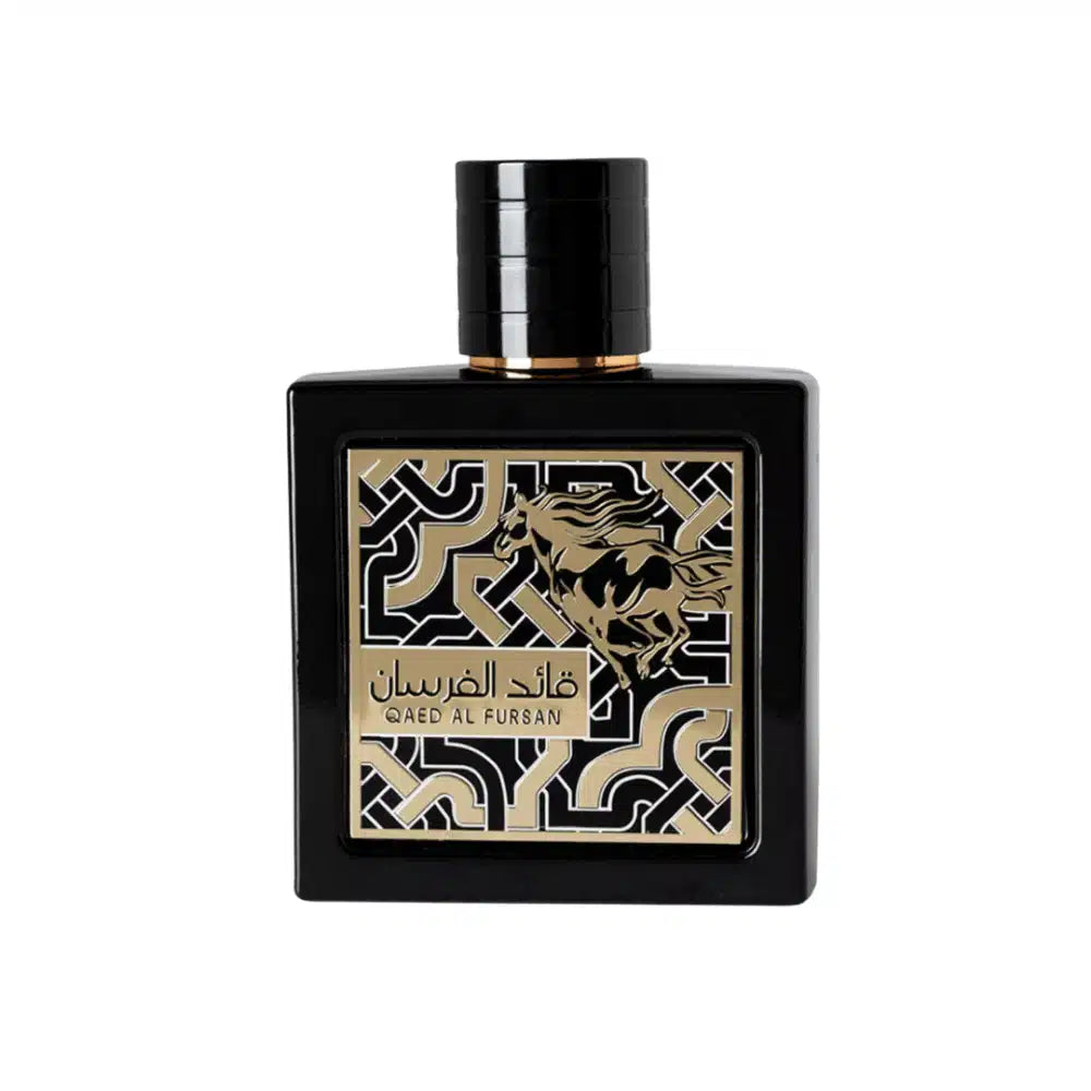 Qaed Al Fursan 90ml Eau de Parfum by Lattafa fragrance packaging front view