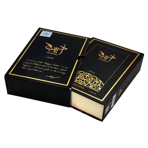 Adeeb 80ml Eau de Parfum by Lattafa bottle and box