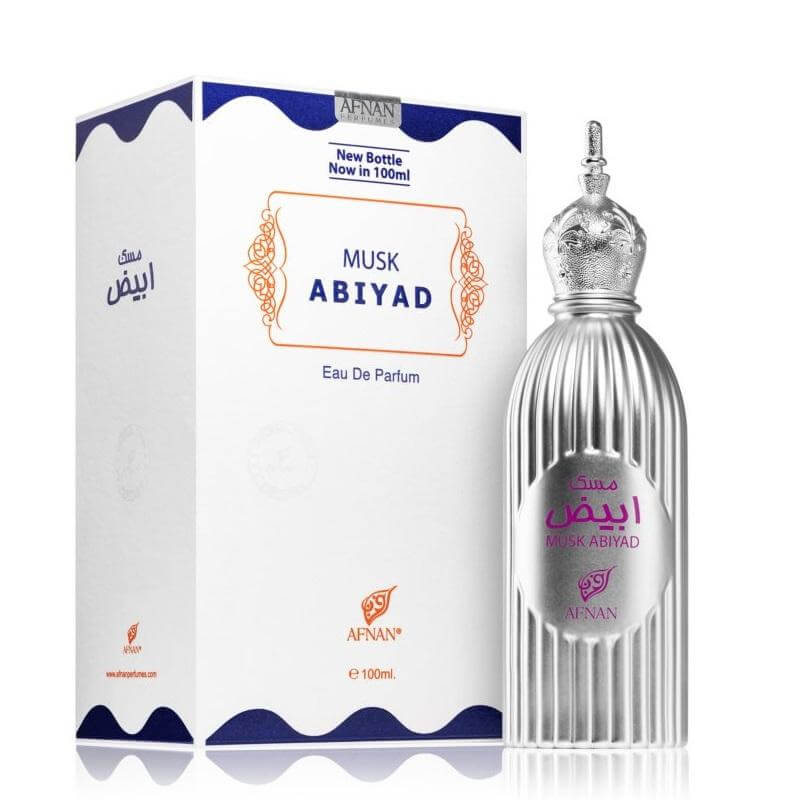 Musk Abiyad 100ml Eau de Parfum by Afnan bottle and box