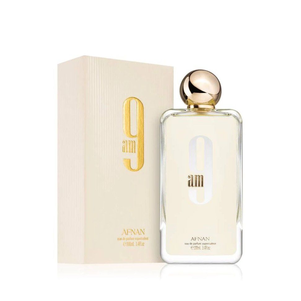 9Am 100ml Eau de Parfum by Afnan bottle and box