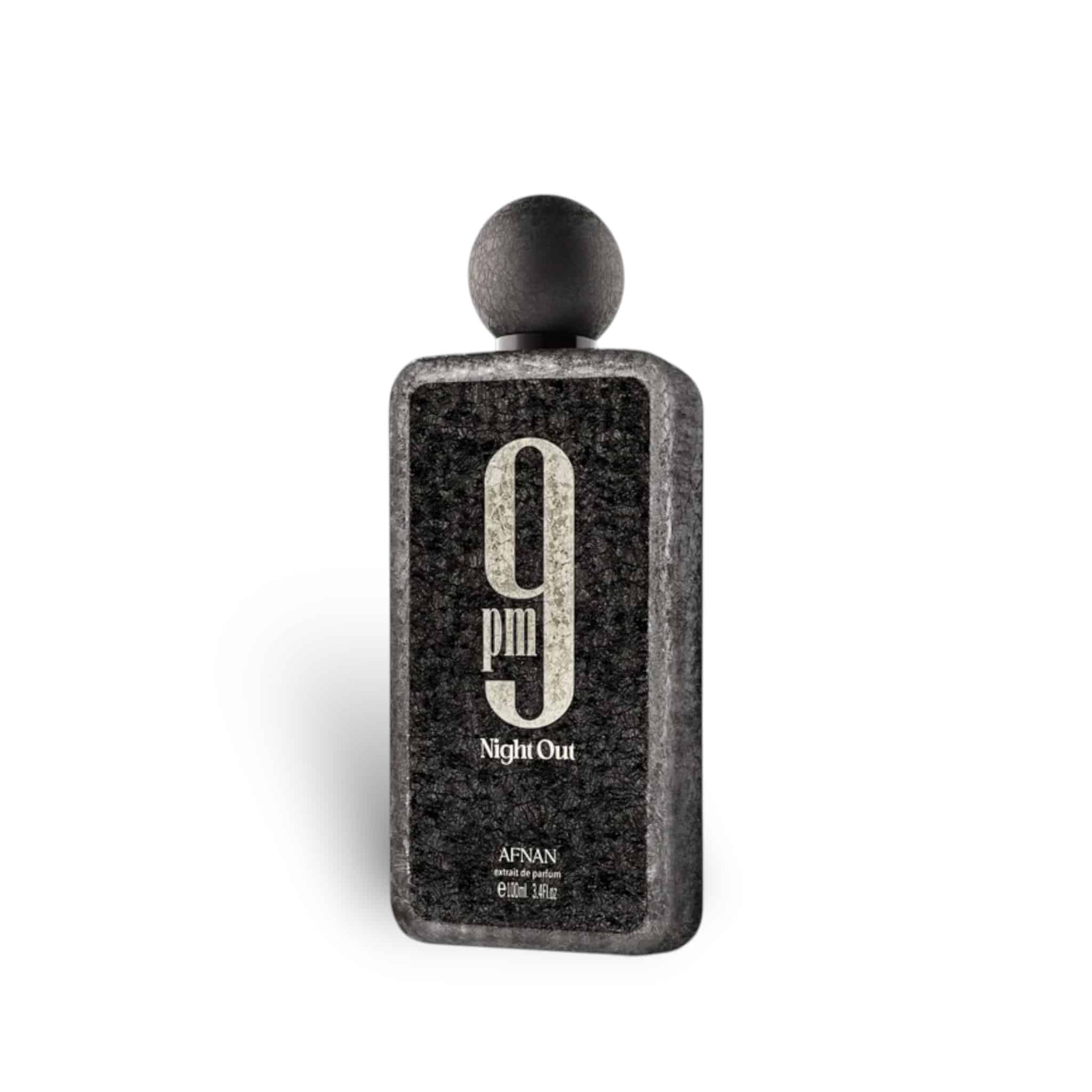 9pm Night Out 100ml Extrait de Parfum by Afnan perfume bottle close up