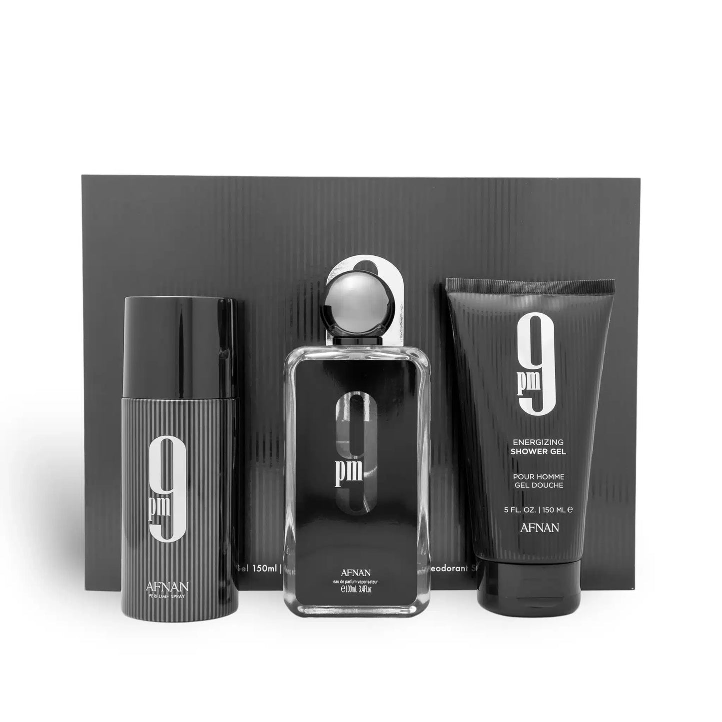 9Pm 100ml Gift Set by Afnan bottle and box