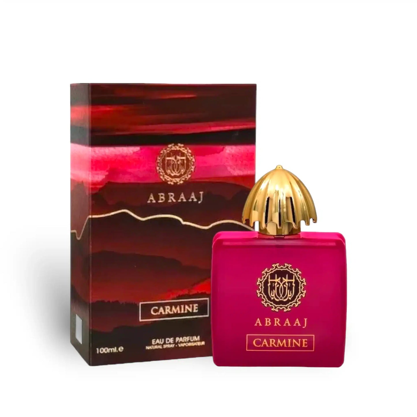 Abraaj Carmine 100ml Eau de Parfum by French Avenue bottle and box