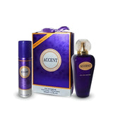 Accent with Deo 100ml Body Spray by Fragrance World bottle and box