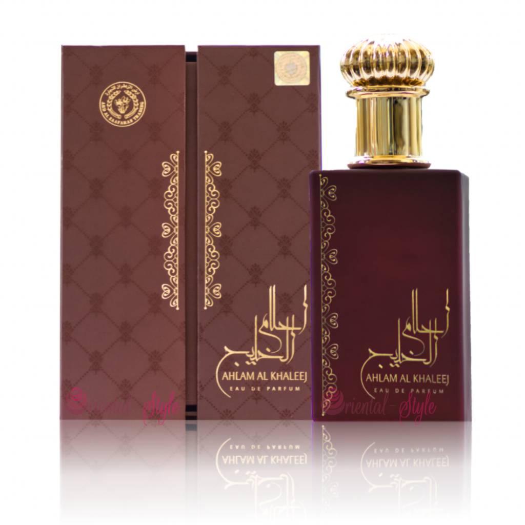Ahlam Al Khaleej 80ml Eau de Parfum by Ard Al Zaafaran bottle and box
