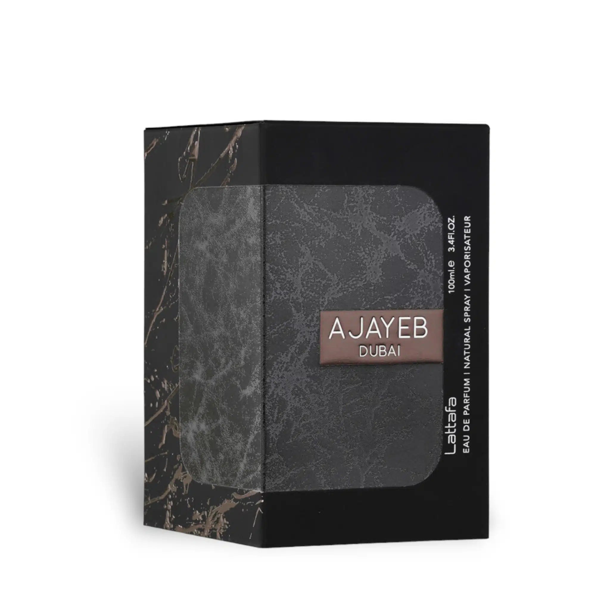 Ajayeb Dubai 100ml Eau de Parfum by Lattafa perfume bottle close up