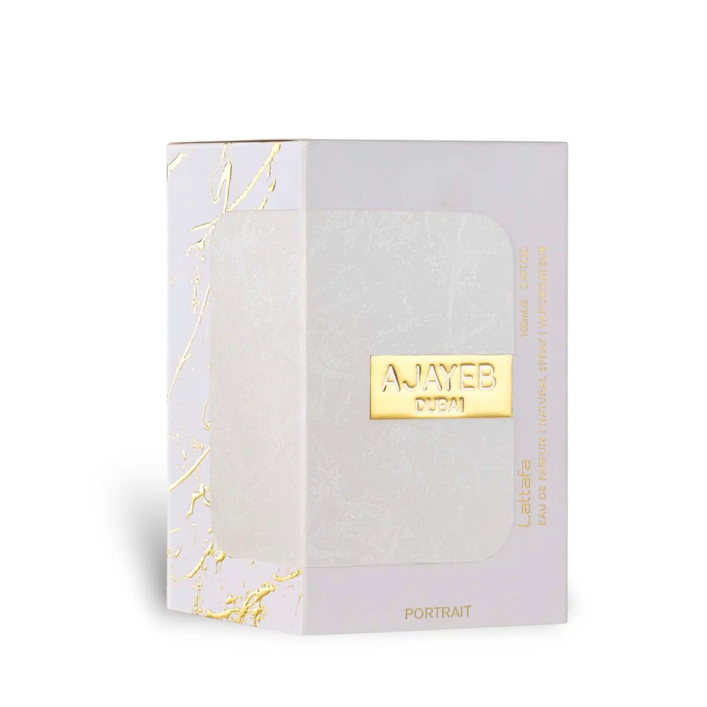 Ajayeb Dubai Portrait 100ml Eau de Parfum by Lattafa perfume bottle close up