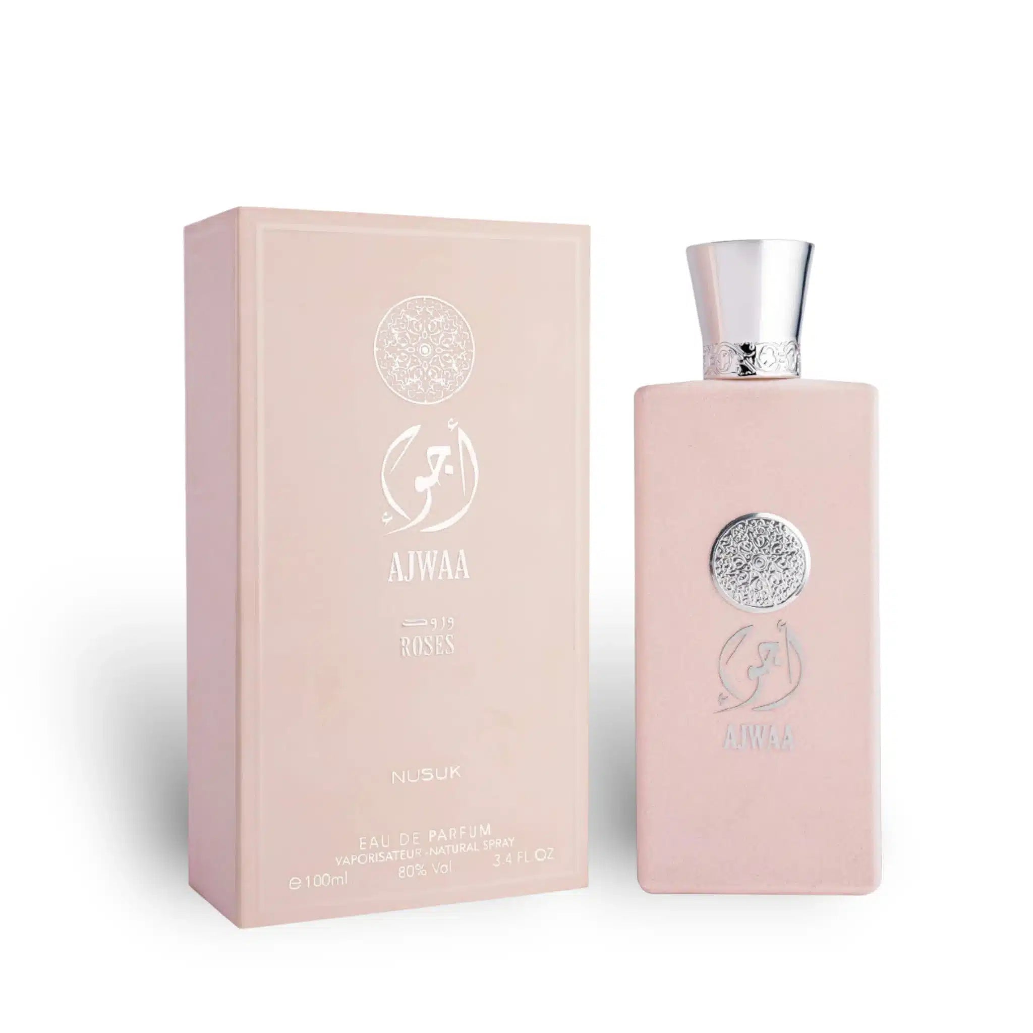 Ajwaa Roses 100ml Eau de Parfum by Nusuk fragrance bottle