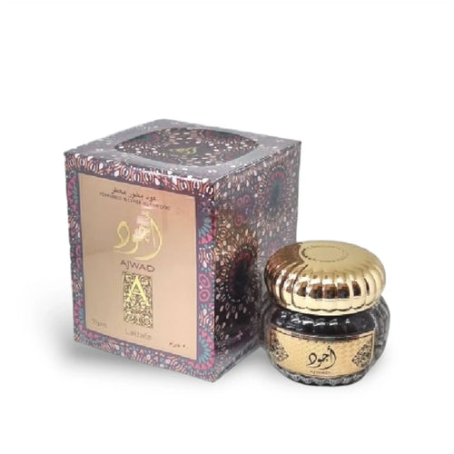 Ajwad 50g Bukhoor Incense by Lattafa bakhoor incense packaging