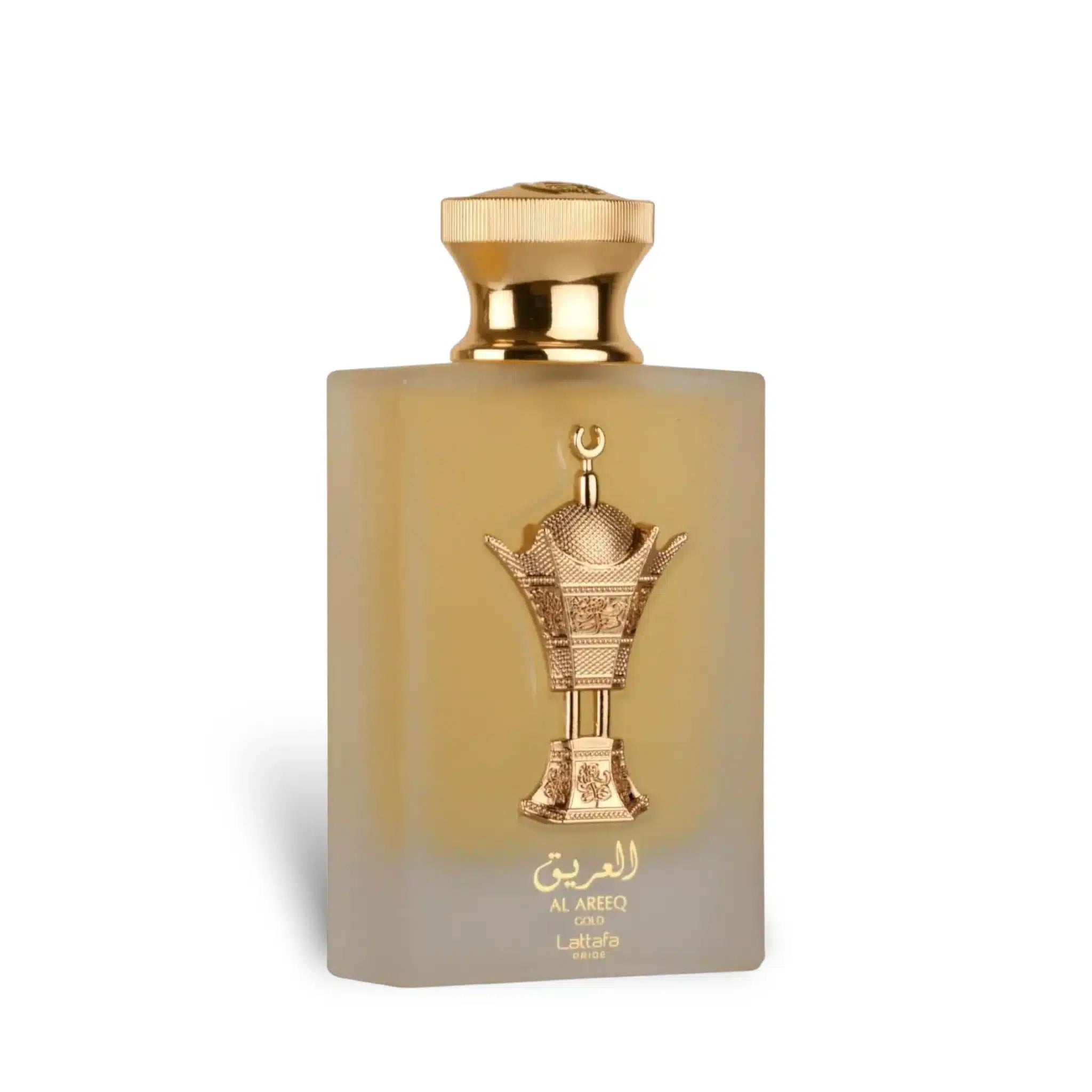 Al Areeq Gold 100ml Eau de Parfum by Lattafa Pride fragrance bottle