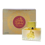Al Dur Al Maknoon Gold 100ml Eau de Parfum by Lattafa bottle and box