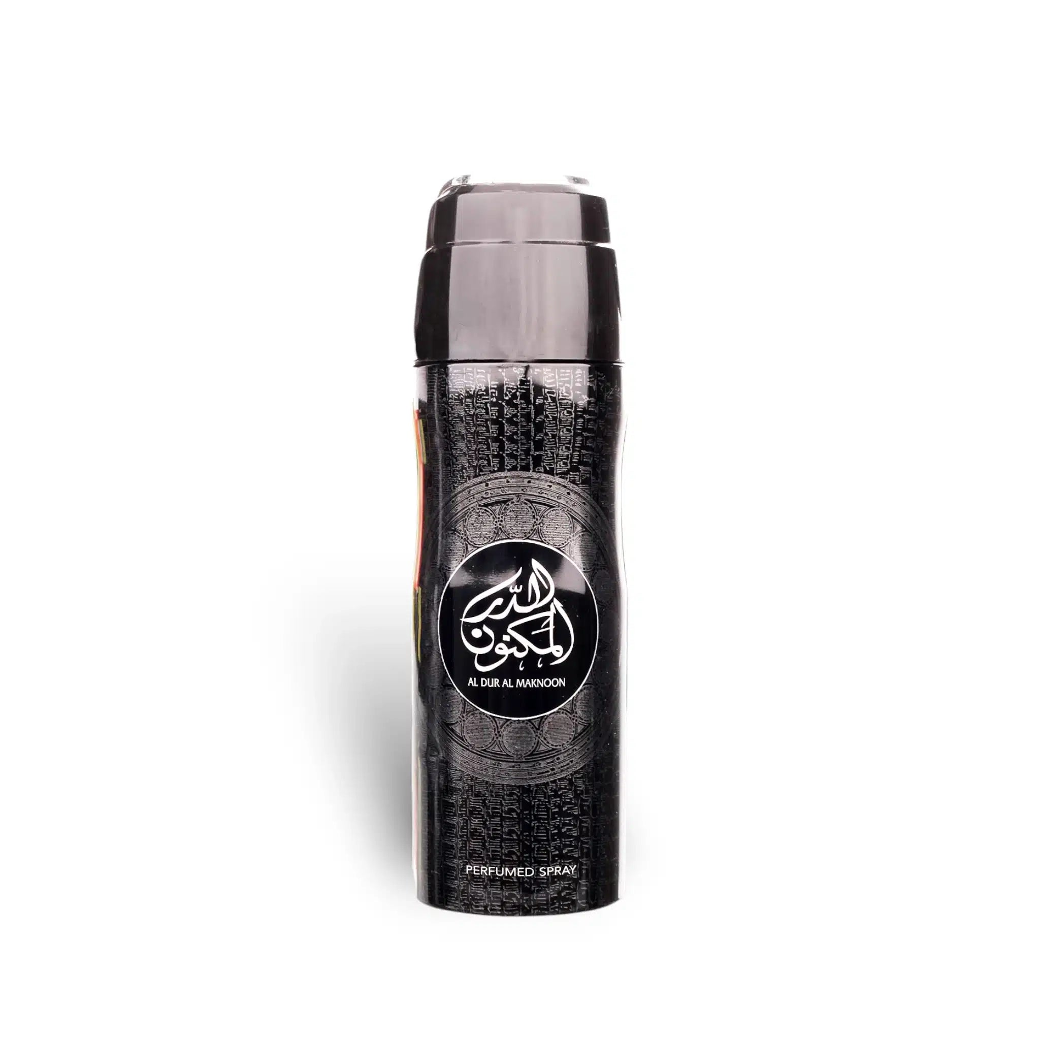 Al Dur Al Maknoon 200ml Body Spray by Lattafa body spray can and packaging