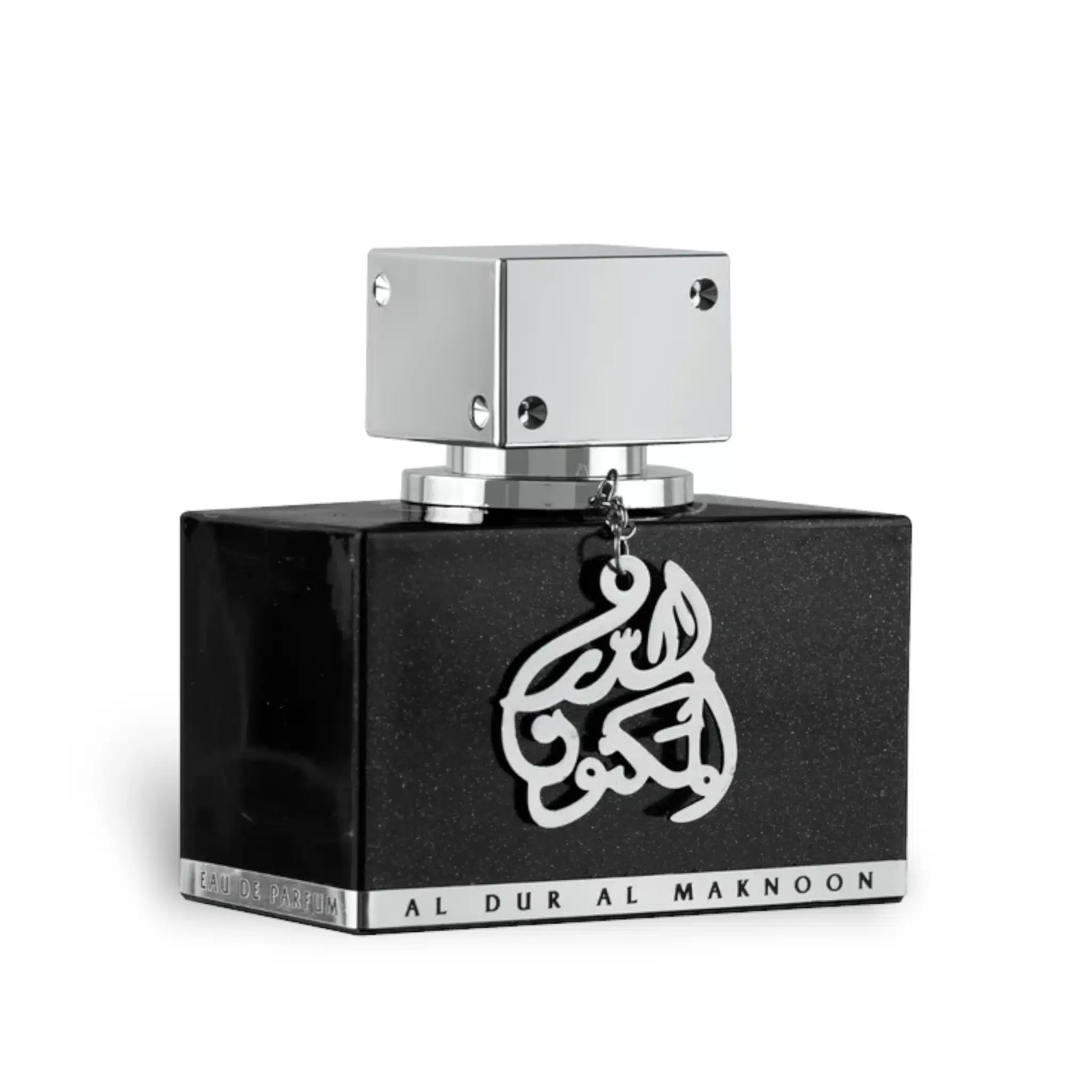 Al Dur Al Maknoon Silver 100ml Eau de Parfum by Lattafa fragrance packaging front view