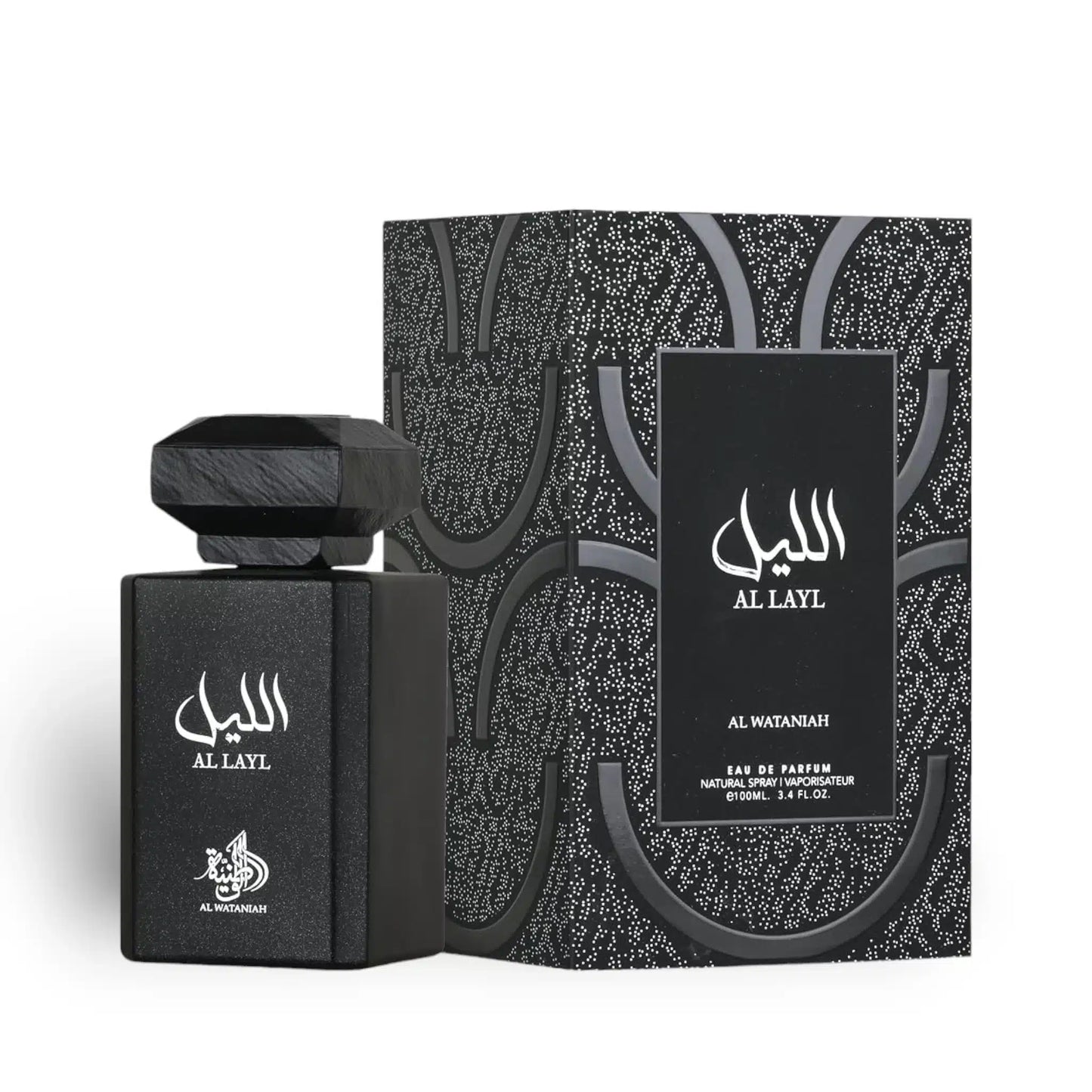 Al Layl 100ml Eau de Parfum by Al Wataniah bottle and box