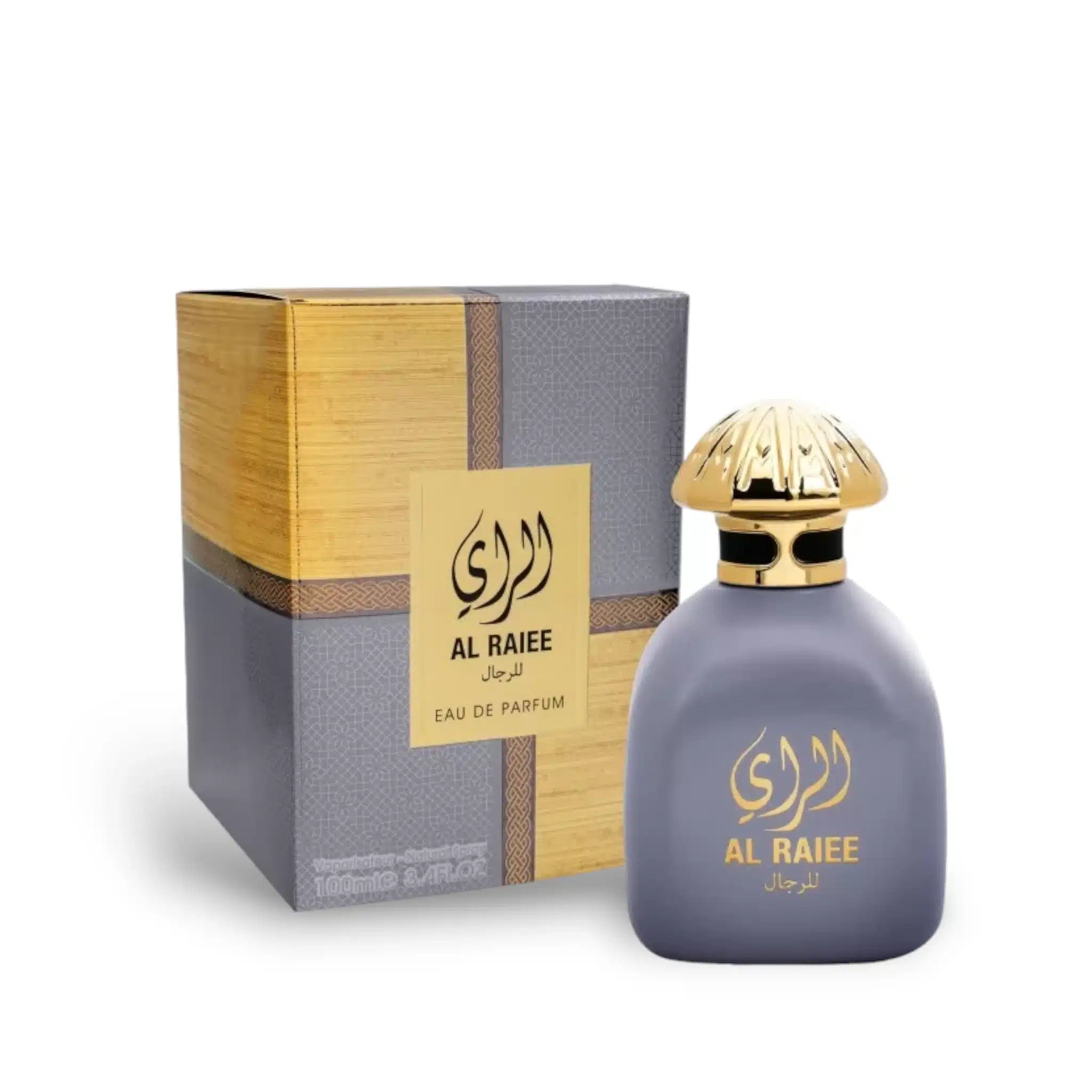 Al Raiee Lil Rijal 100ml Eau de Parfum by Athoor Al Alam bottle and box