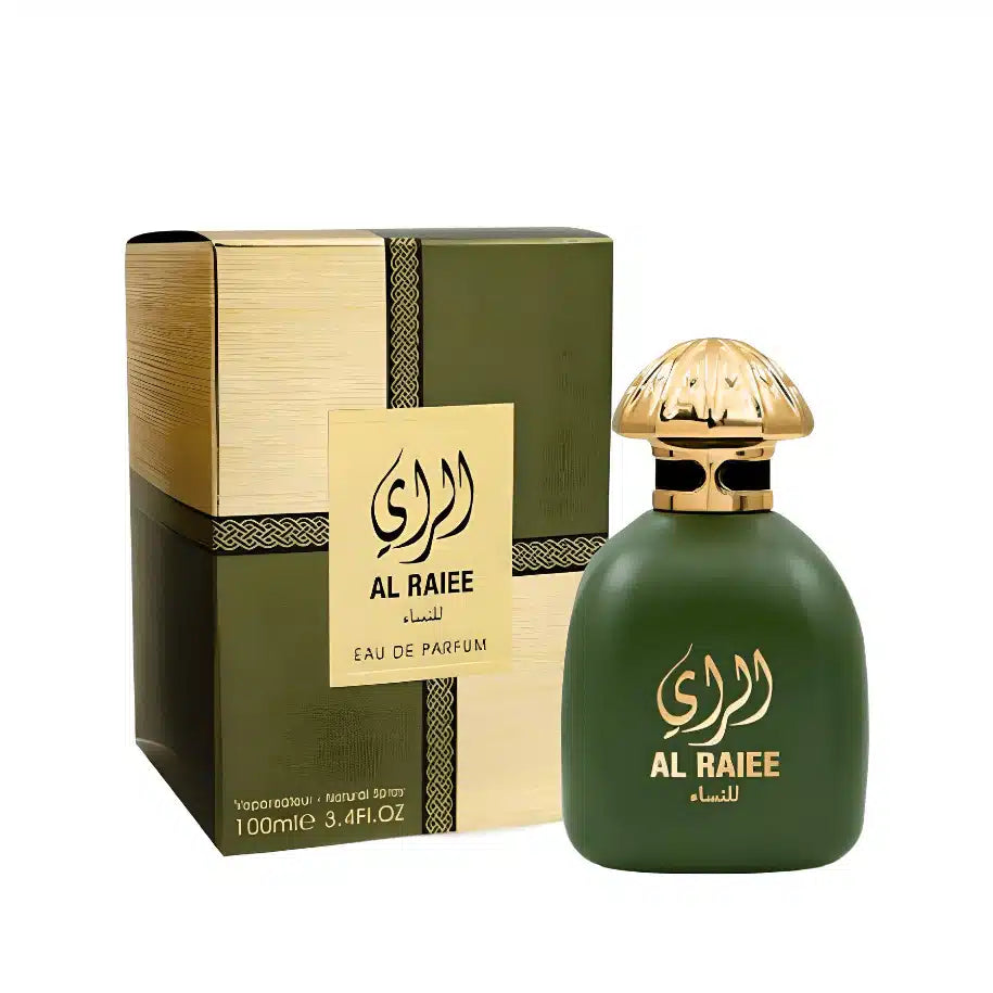 Al Raiee Lil Nisaa 100ml Eau de Parfum by Athoor Al Alam bottle and box