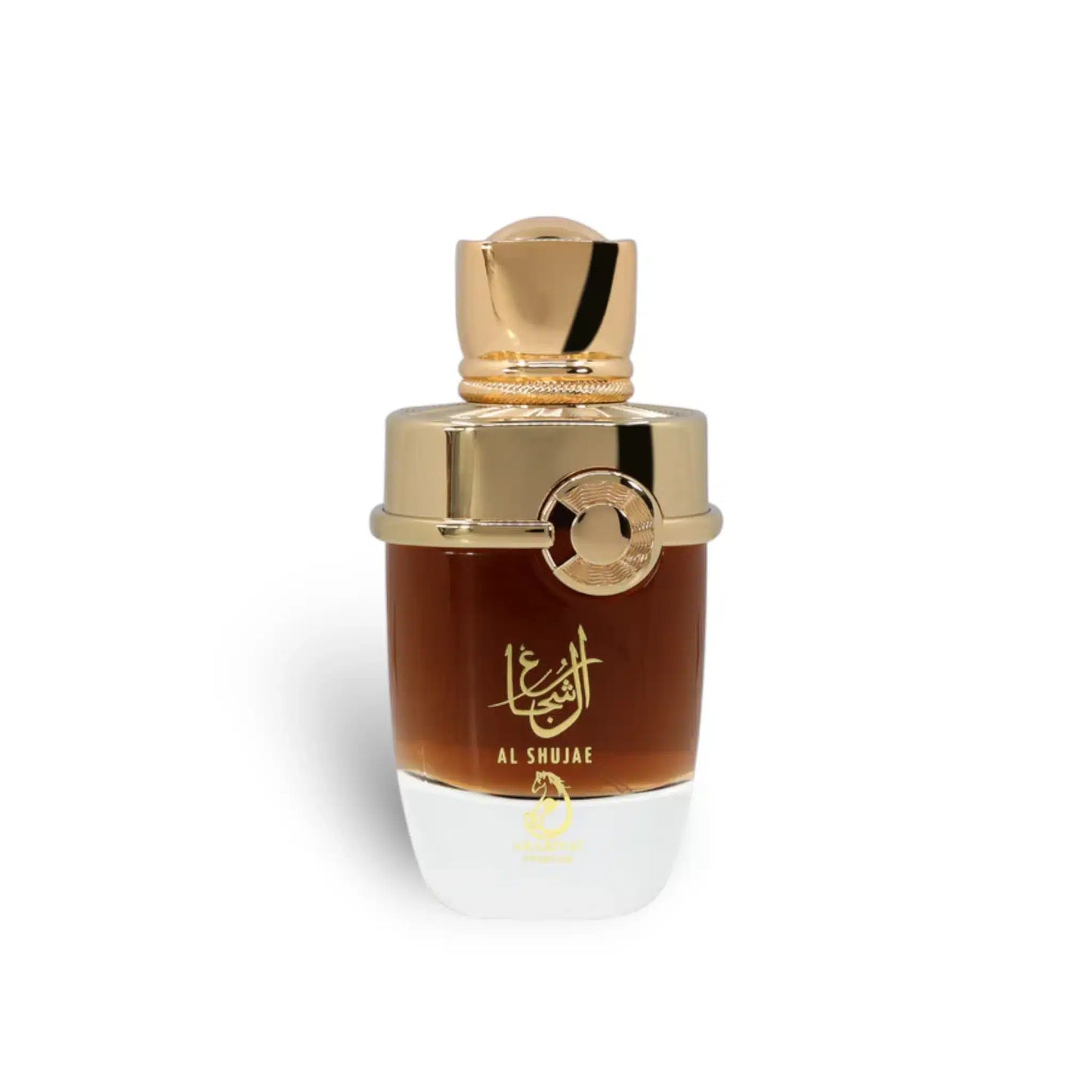 Al Shujae 100ml Eau de Parfum by Arabiyat Prestige perfume bottle close up