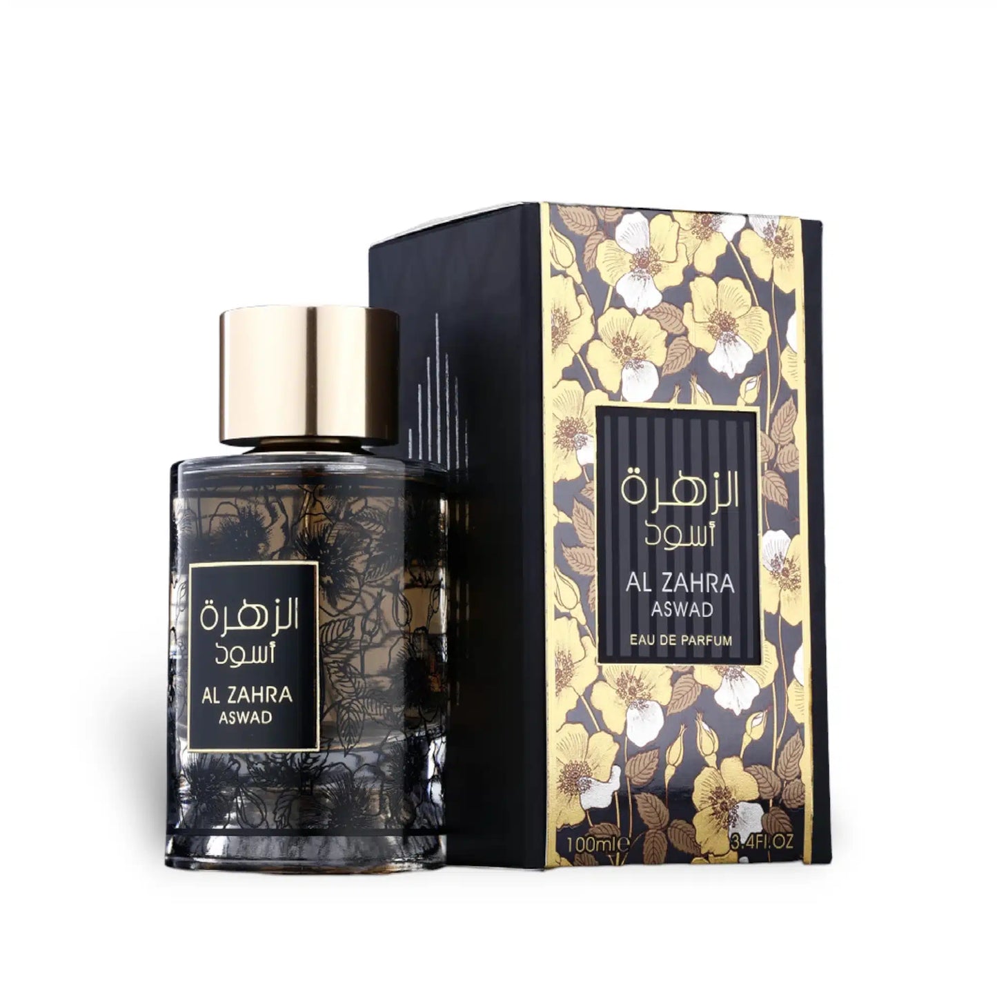 Al Zahra Aswad 100ml Eau de Parfum by Athoor Al Alam bottle and box