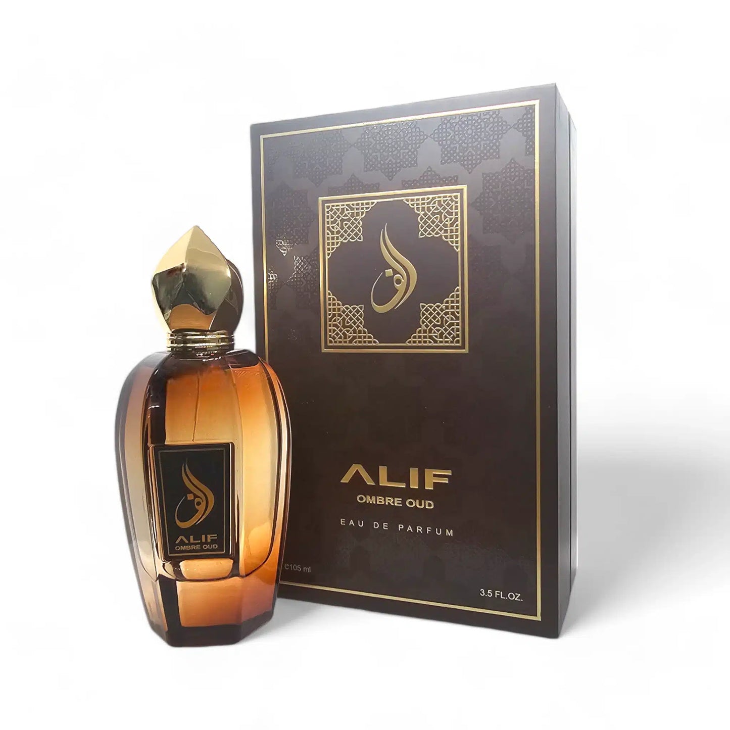 Alif Ombre Oud 100ml Eau de Parfum by Alif bottle and box