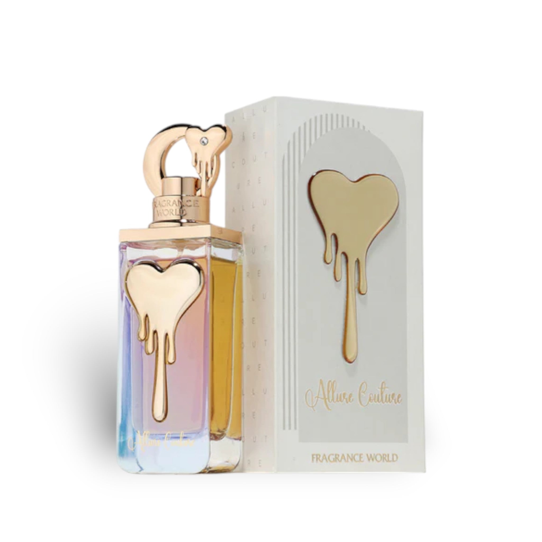 Allure Couture 100ml Eau de Parfum by Fragrance World bottle and box