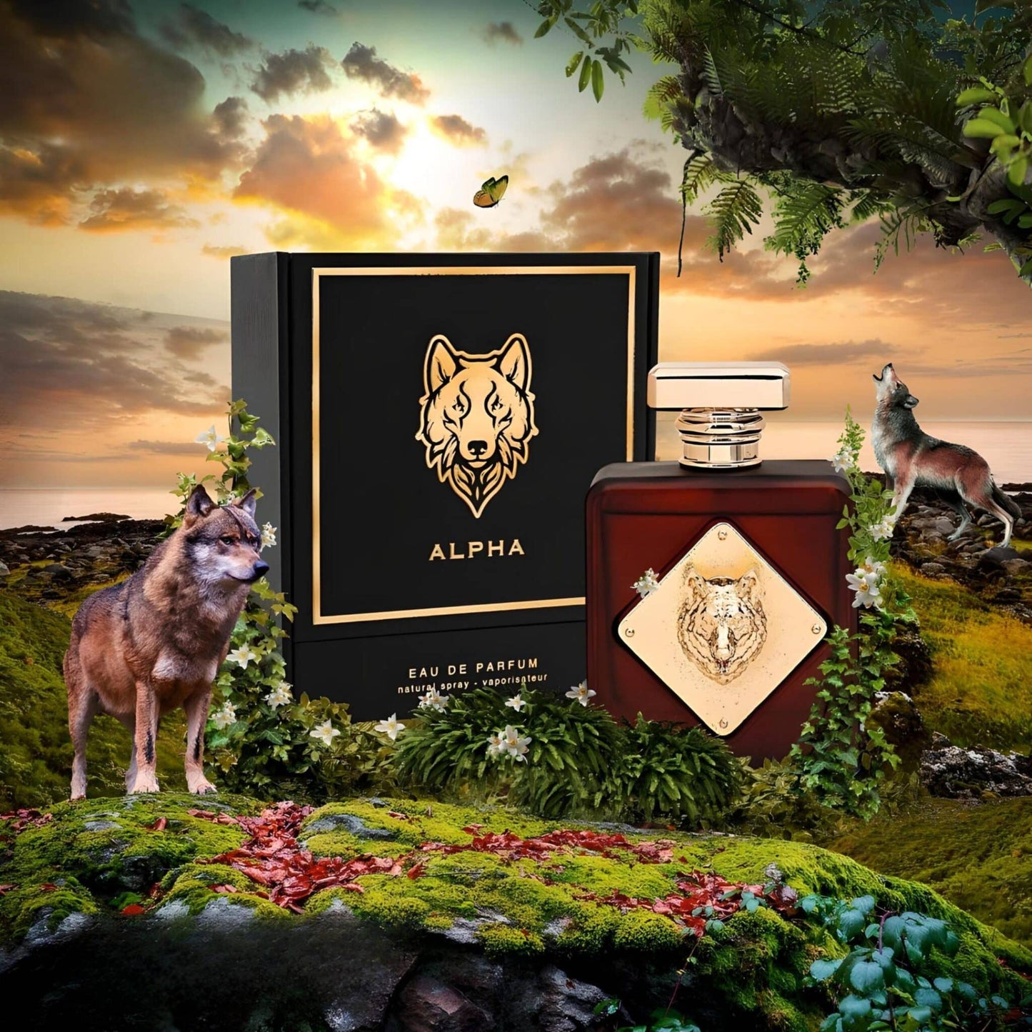 Alpha 100ml Eau de Parfum by Fragrance World perfume bottle close up