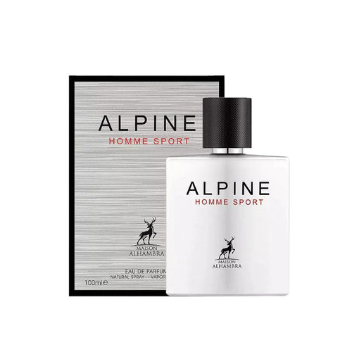 Alpine Homme Sport 100ml Eau de Parfum by Maison Alhambra bottle and box