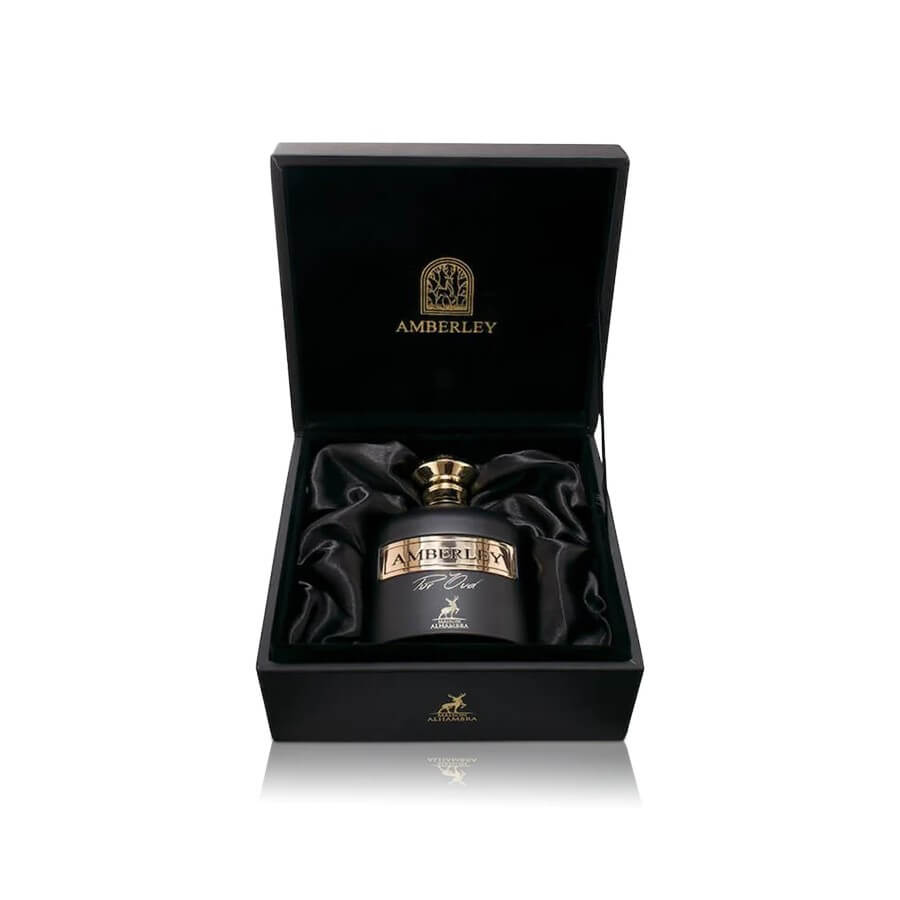 Amberley Pur Oud 100ml Eau de Parfum by Maison Alhambra fragrance packaging front view