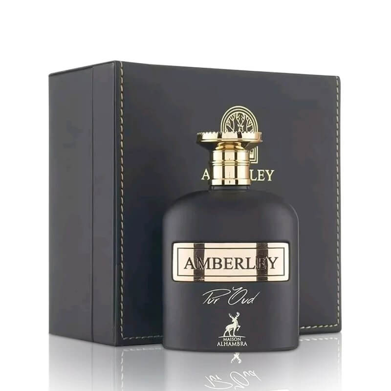 Amberley Pur Oud 100ml Eau de Parfum by Maison Alhambra bottle and box