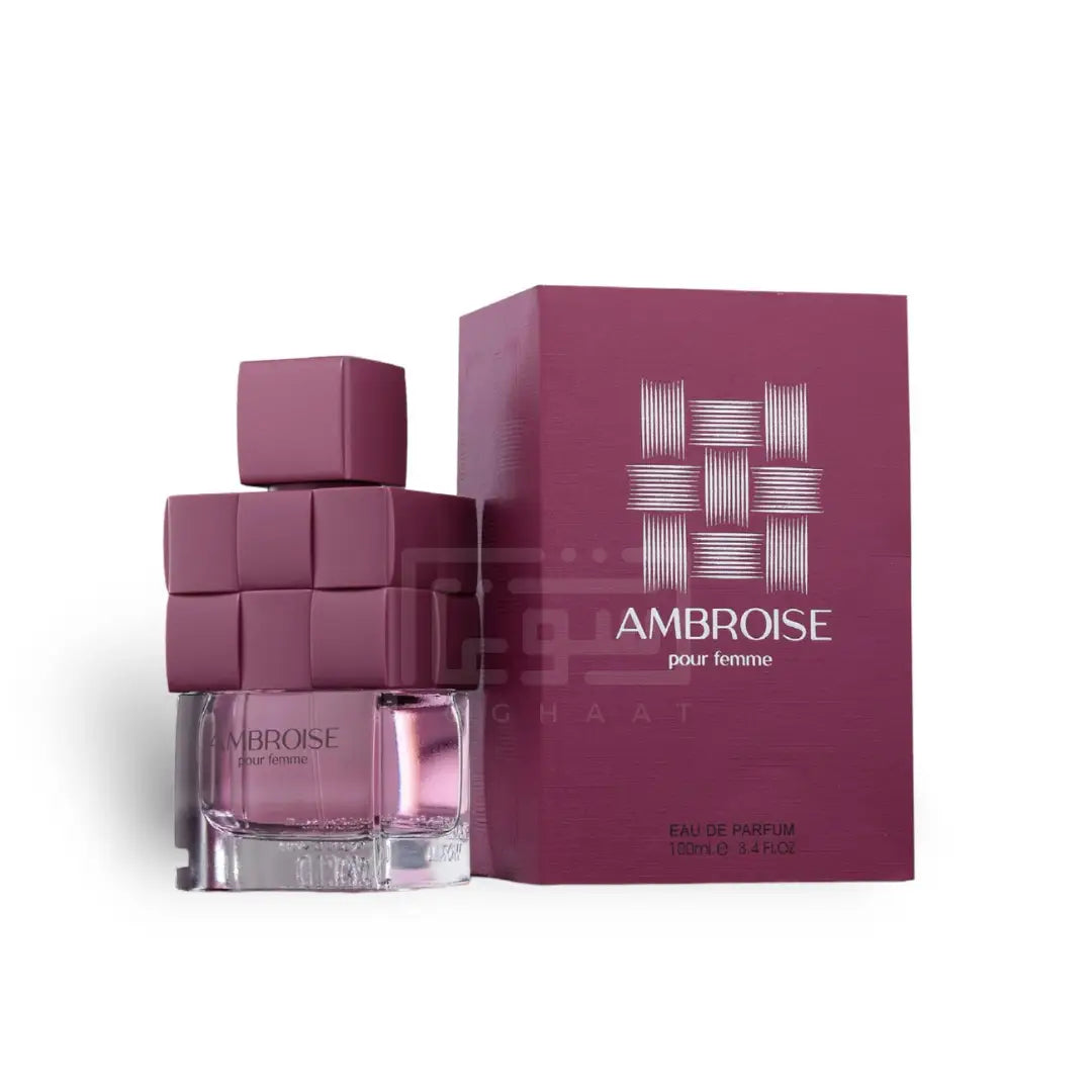 Ambroise Pour Femme 100ml Eau de Parfum by Fragrance World bottle and box