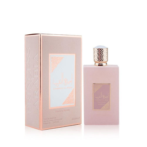 Ameerat Al Arab Prive Rose (Princess of Arabia) 100ml Eau de Parfum by Asdaaf bottle and box