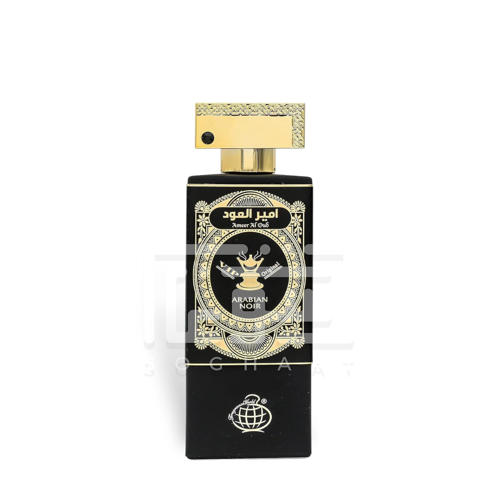 Ameer Al Oud Arabian Noir 80ml Eau de Parfum by Fragrance World fragrance packaging front view