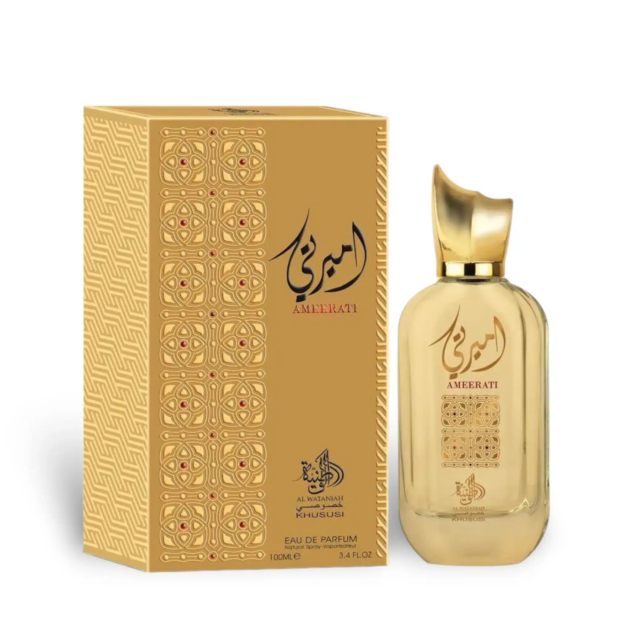 Ameerati 100ml Eau de Parfum by Al Wataniah bottle and box