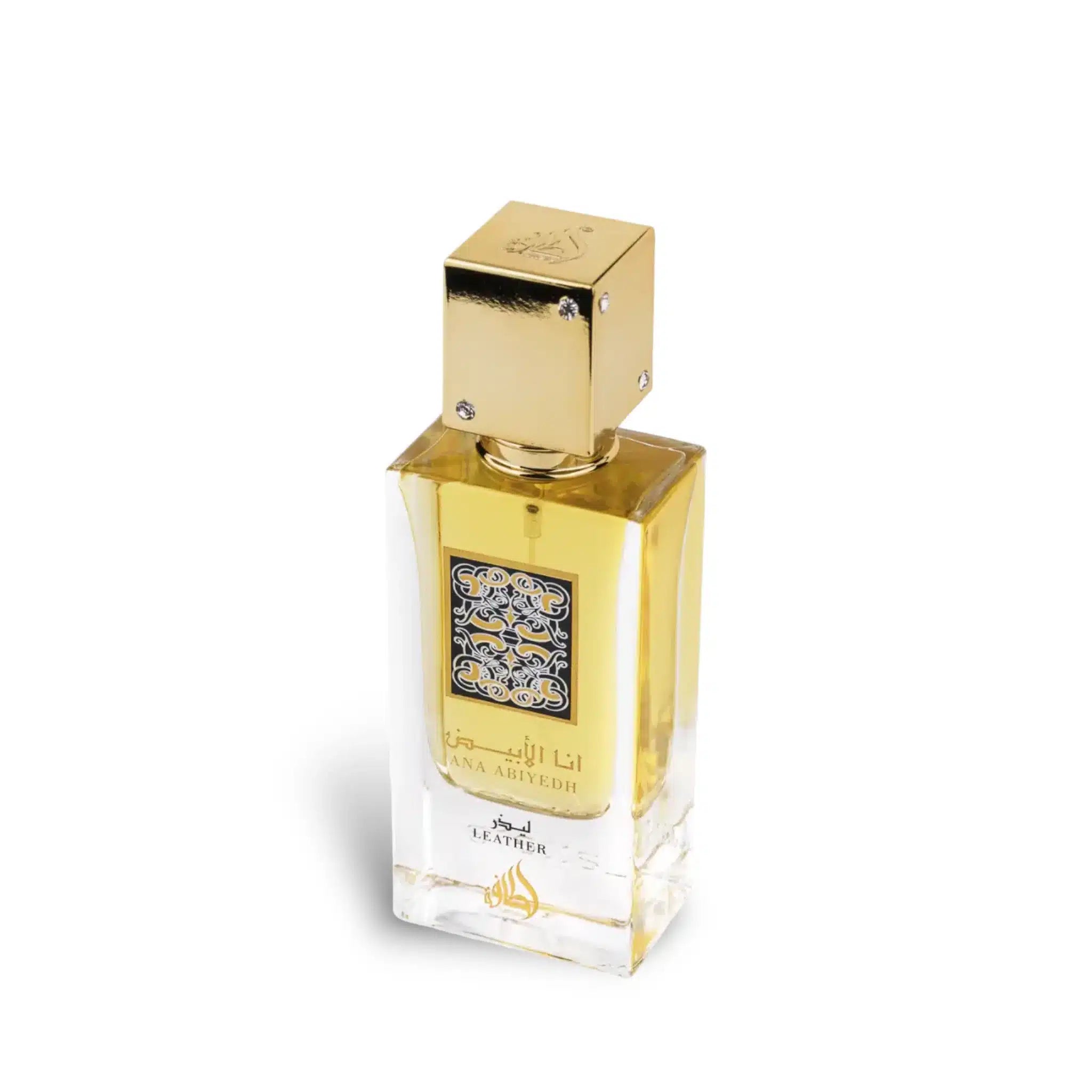 Ana Abiyedh Leather (I am White) 60ml Eau de Parfum by Lattafa fragrance packaging front view