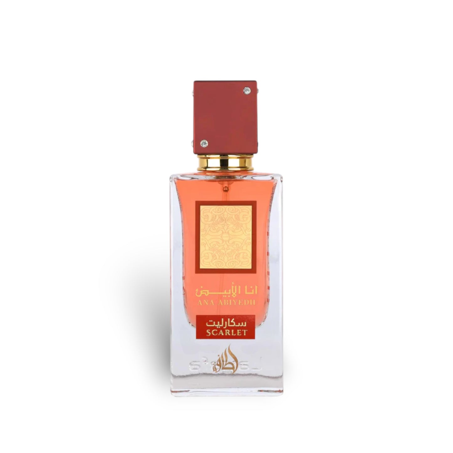 Ana Abiyedh Scarlet (I am White) 60ml Eau de Parfum by Lattafa fragrance packaging front view